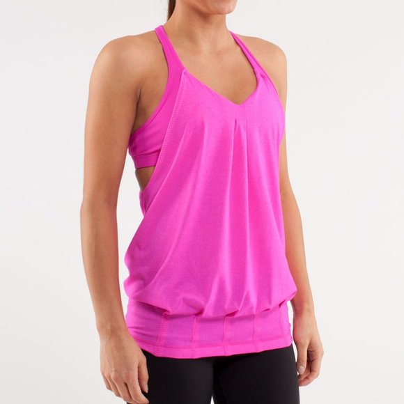 lululemon athletica Tops - LULULEMON Practice Freely Bra Racerback Pink  Tank